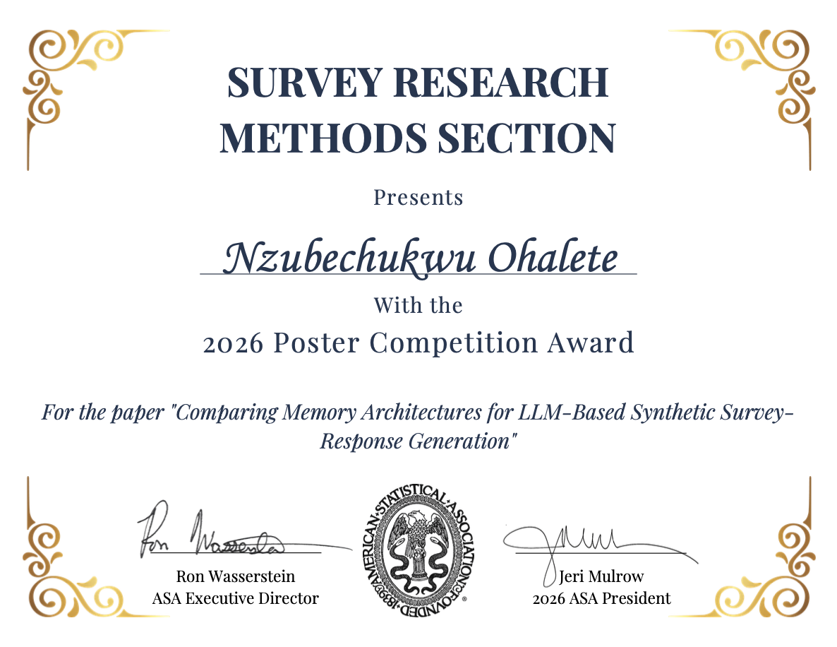 JSM Winning Poster Award